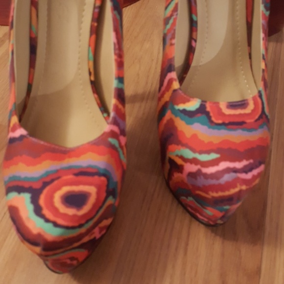 Liliana women platform pumps rainbow - Picture 3 of 8
